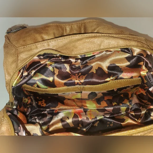 Tignanello Leather Satchel Handbag Cognac Color - Picture 8 of 17